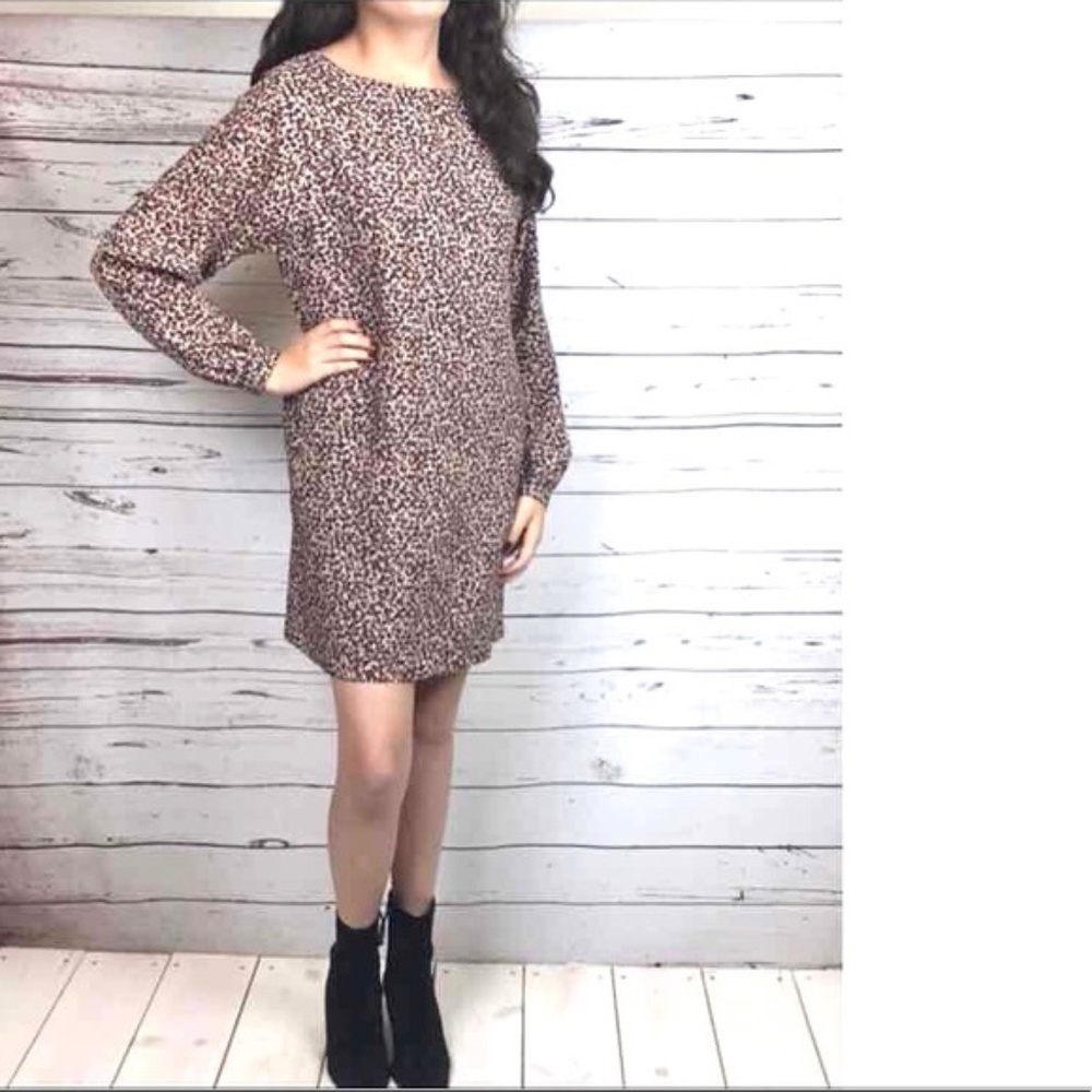 Ann Taylor LOFT Cheetah Leopard Shift Dress XS